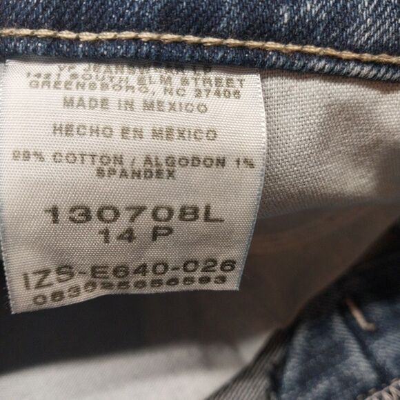 New Lee Riders Women's Bootcut Jeans Sz 14P Denim Blue Mid Rise Stonewashed - Picture 8 of 9